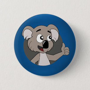 Botón de dibujos animados de koala