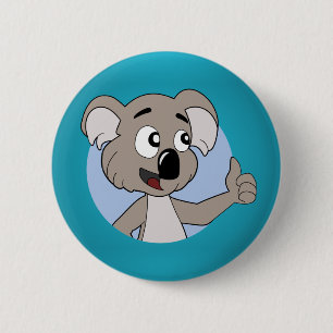 Botón de dibujos animados de koala