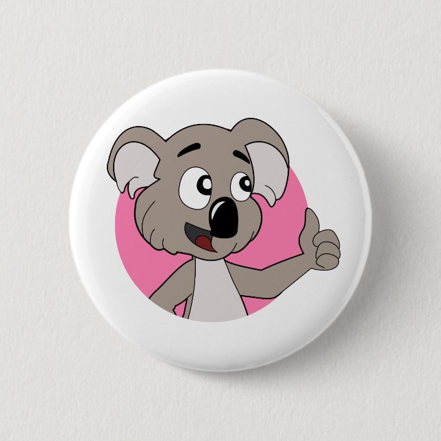 Botón de dibujos animados de koala (Anverso)