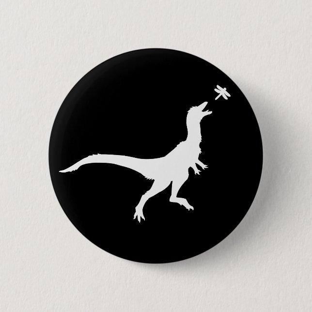 Botón de Dinosaurio y Libélula (Anverso)