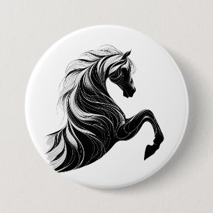 Botón de diseño audaz y elegante del caballo