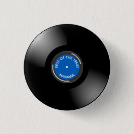Botón de diseño de álbum de grabación de vinilo
