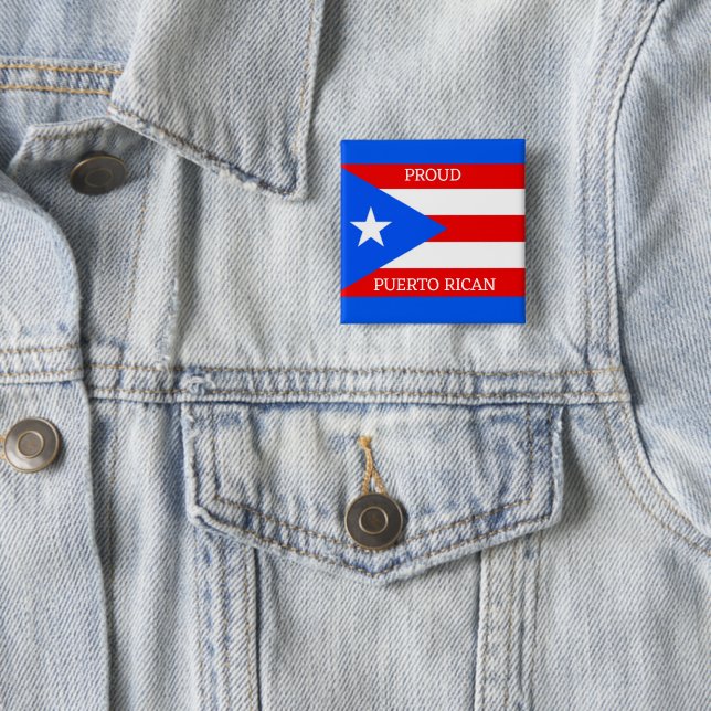 Botón de diseño de bandera de Puerto Rico (In situ)