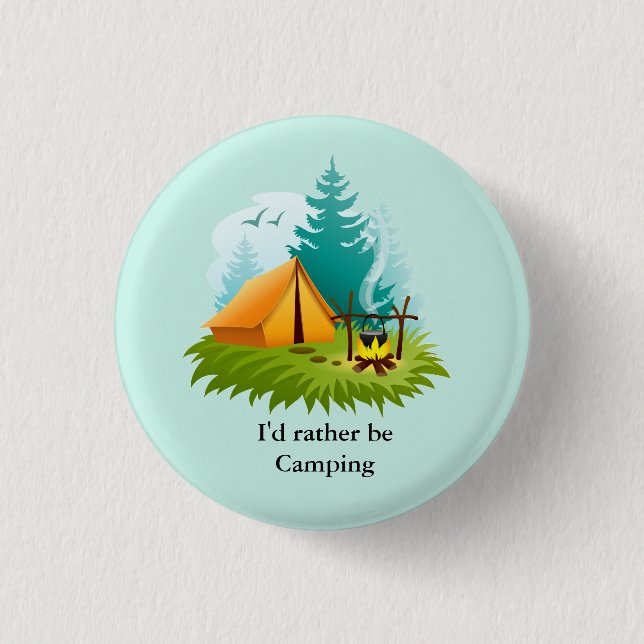 Botón de diseño de camping (Anverso)