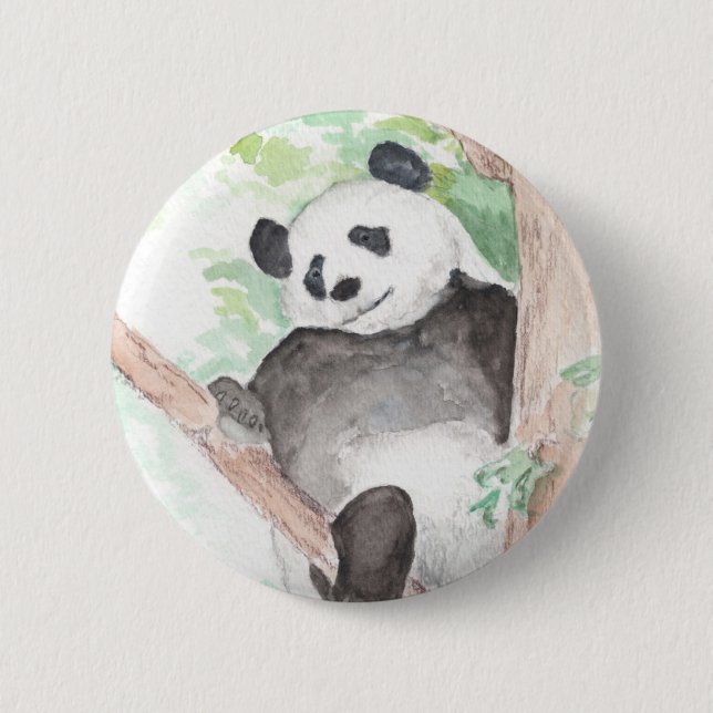 Botón de diseño de panda colgando (Anverso)