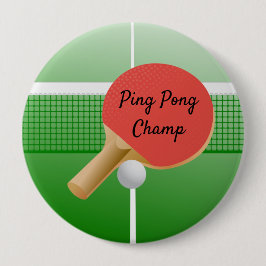 Botón de diseño de tenis de mesa de ping pong