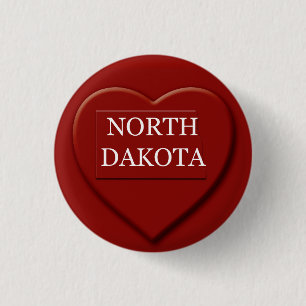 Botón de diseño del mapa del corazón de Dakota