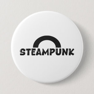 Botón de Diseño Minimalista Steampunk