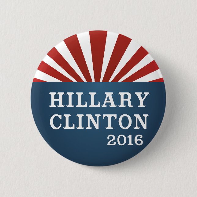 Botón de diseño moderno de eswoop de Hillary Clint (Anverso)