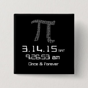 Botón de diseño personalizado de Pi Day marzo 20