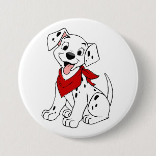 Botón de diseño único de perro dálmata