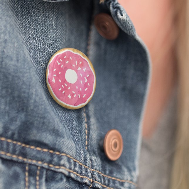 botón de donut rosado caliente magenta (Subido por el creador)