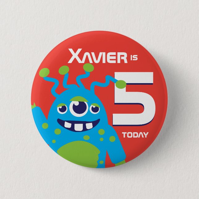 botón de edad de nombre alienígena de tres ojos pa (Anverso)