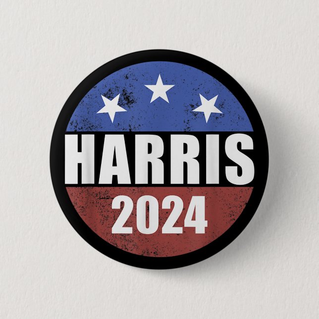 Botón de Elección Harris 2024 Vota Presidente Harr (Anverso)