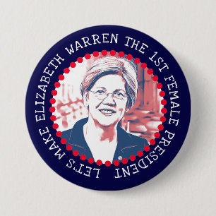 botón de elección presidencial de ELIZABETH WARREN