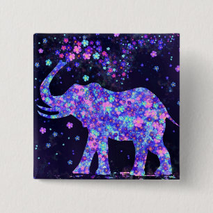 Botón de elefante floral