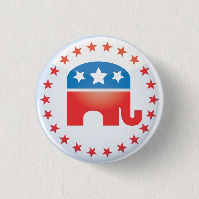 Botón de elefante republicano (Anverso)