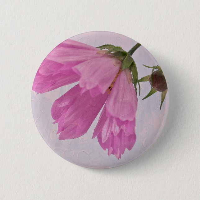 Botón de empuje de flor cosmopolita con textura ro (Anverso)