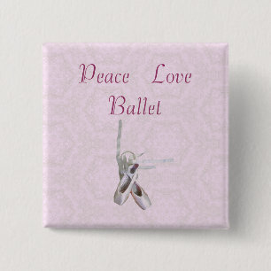 botón de encaje 'Paz, Amor y Ballet'