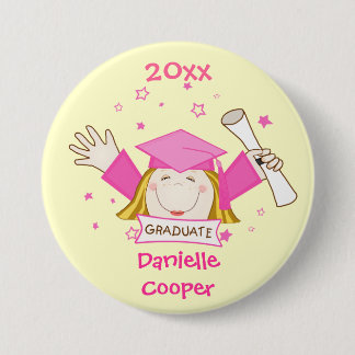 Botón de encargo de la graduación de la guardería
