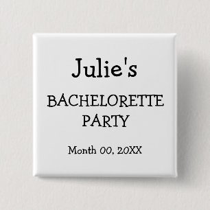 Botón de encargo del fiesta de Bachelorette