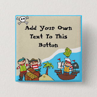 Botón de encargo del fiesta del pirata