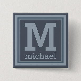 Botón de encargo del monograma del modelo de las