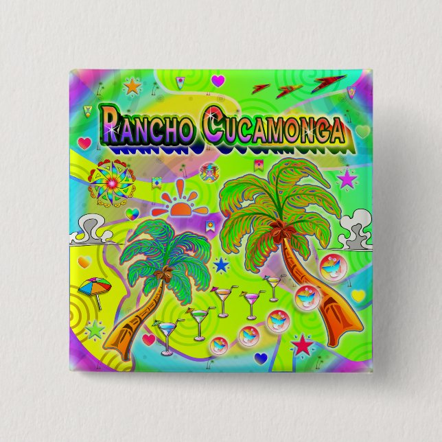 botón de enfoque de la mente de Rancho Cucamonga (Anverso)