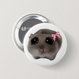 Botón de entrada de meme de Coquette Sad Hamster