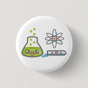 Botón de equipo de ciencia lindo
