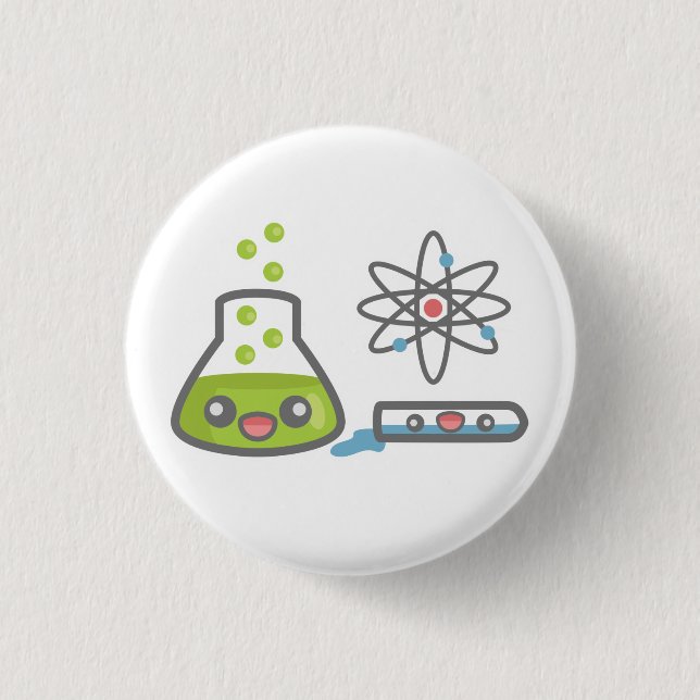 Botón de equipo de ciencia lindo (Anverso)