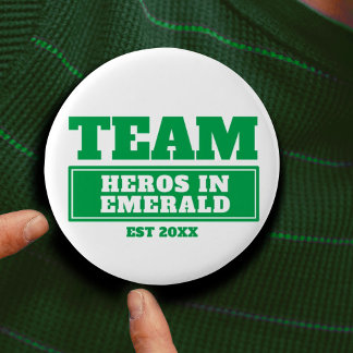 Botón de equipo o familia personalizada verde del 