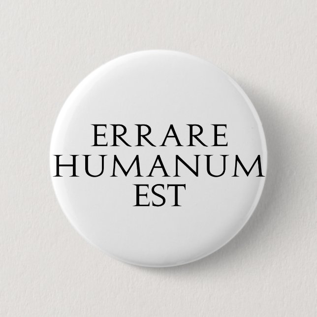 Botón de Errare Humanum Est (Anverso)