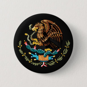 Botón de escudo de armas mexicano