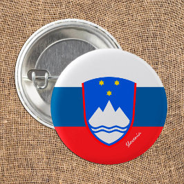 Botón de Eslovenia, moda de la Bandera Eslovena pa