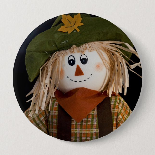 botón de espantapájaros y Gorra verde (Anverso)