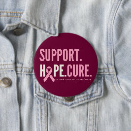 botón de esperanza de apoyo al cáncer de mama