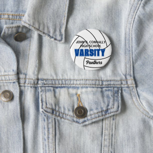 Botón de espíritu personalizado de voleibol univer