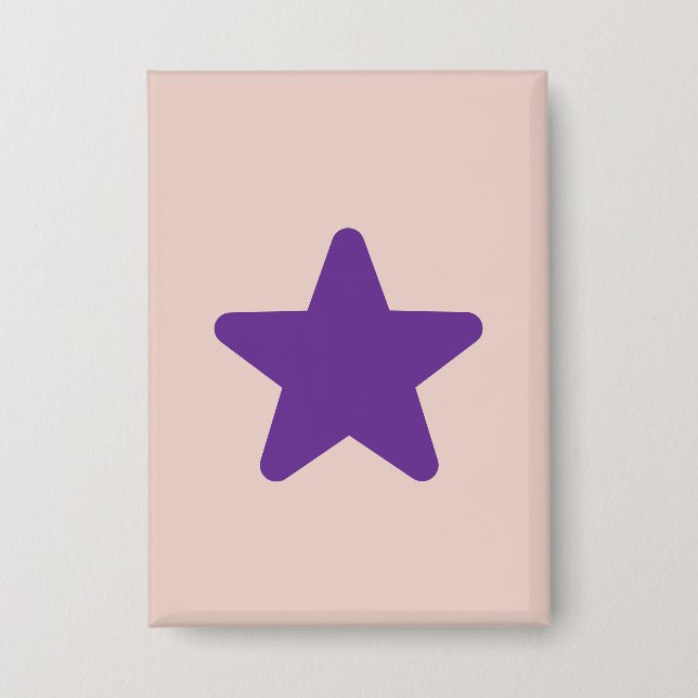 Botón de estrella rosa y morado Kawaii (Anverso)