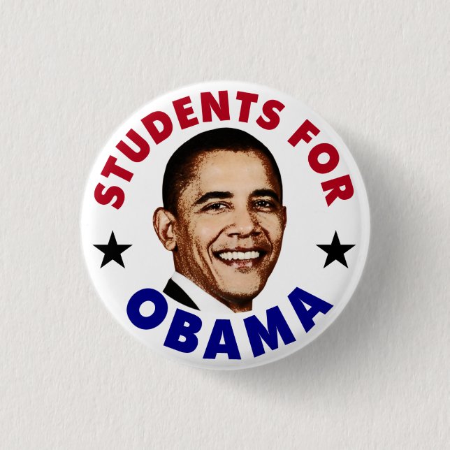 Botón de Estudiantes para Obama (Anverso)