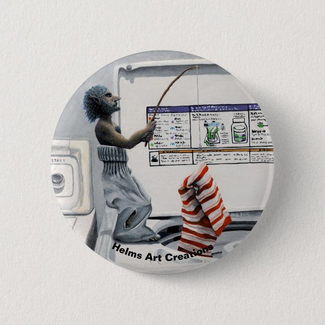 Botón de fantasía del crimen de pesca criminal (Anverso)