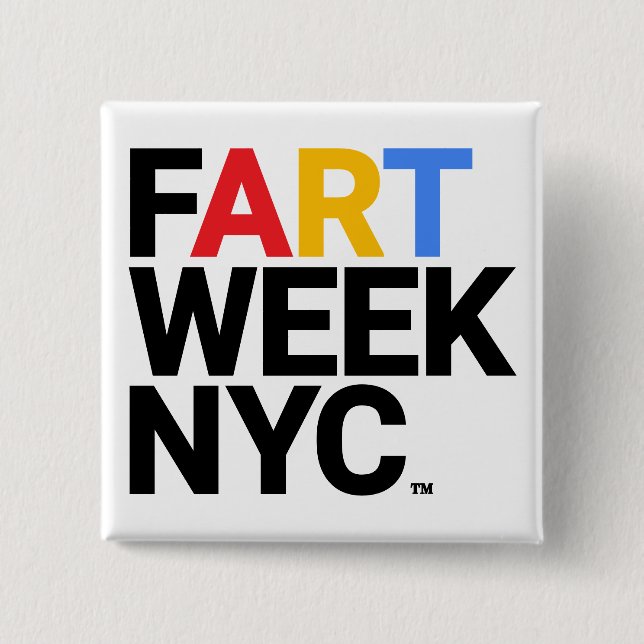Botón de Fart Week NYC™ (Anverso)