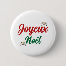 Botón de Feliz Navidad - Joyeux Noël