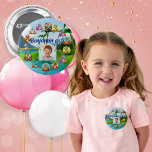 botón de fiesta de cumpleaños temblor Baby Dino<br><div class="desc">Botones de fiesta de cumpleaños en un tema de Spooky Baby Dino, cada botón es un accesorio divertido y festivo que capta el espíritu lúdico de la celebración. Con un diseño colorido, los botones muestran adorables dinosaurios bebé.En el centro de cada botón, una foto personalizado del niño de cumpleaños añade...</div>
