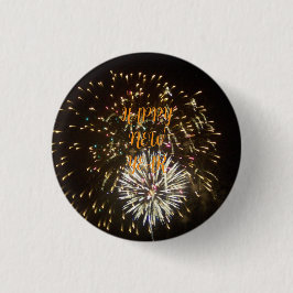 Botón de fiesta de Nochevieja / Favor - Fuegos art