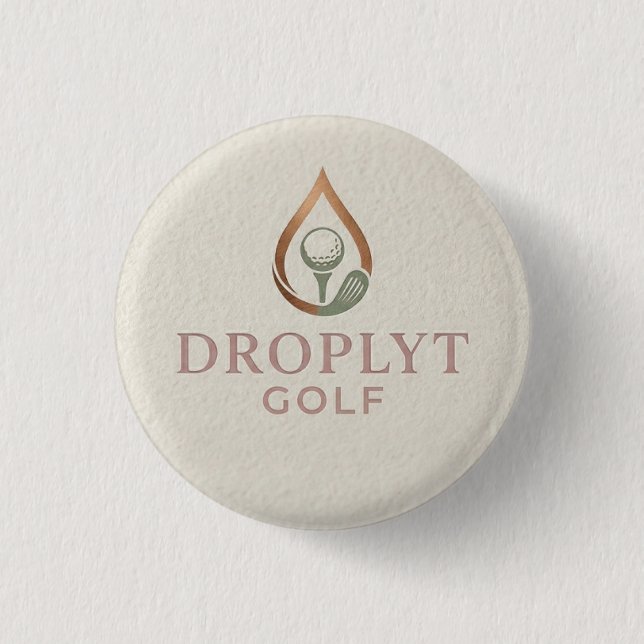 Botón de firma Droplyt Golf (logotipo rosa) (Anverso)