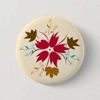 Botón de flor de Navidades rojos
