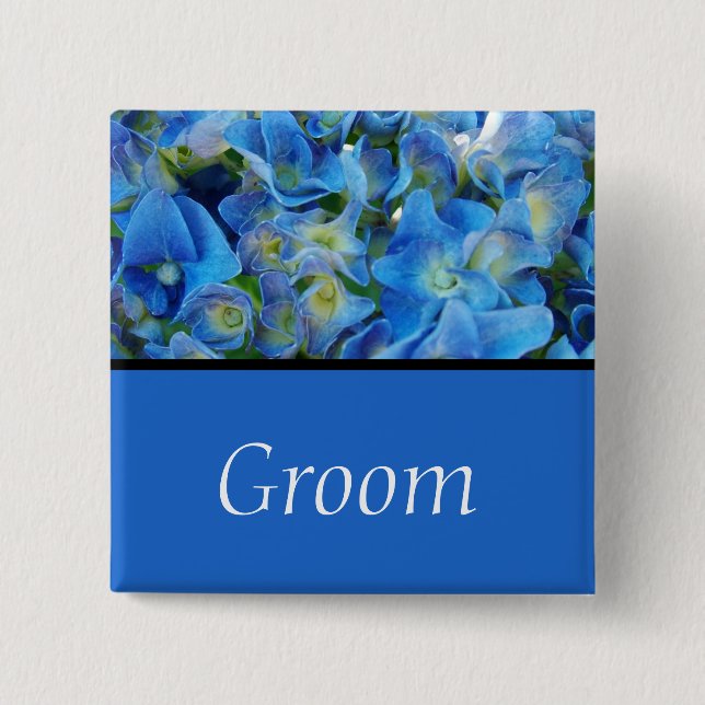 botón de flores de hidrangea azul (Anverso)