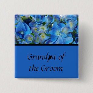 botón de flores de hidrangea azul