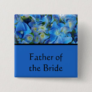 botón de flores de hidrangea azul